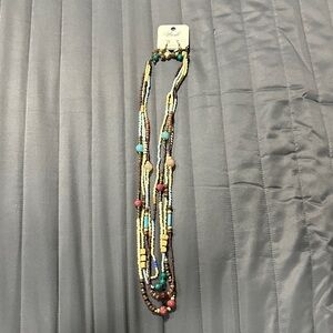 Hush Vibrant Multicolor Beaded Necklace with earrings